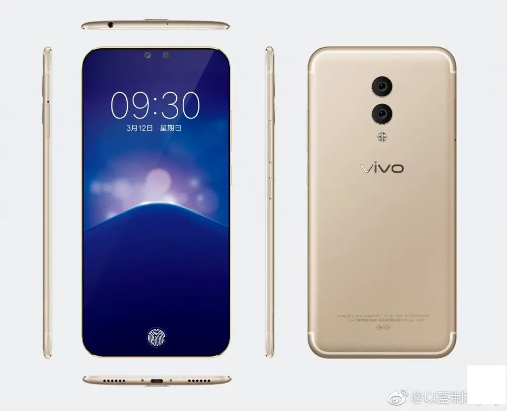 Vivo XPlay 7泄密图片显示100%全面屏设计，屏幕下指纹传感器