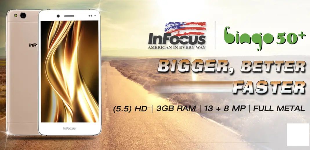 InFocus Bingo 50+带VoLTE和3GB RAM售价INR 7,999上市