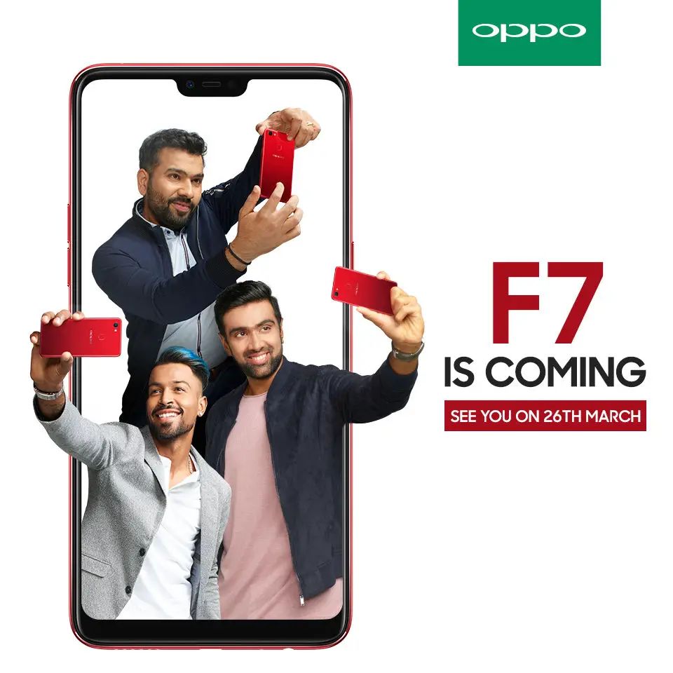 OPPO F7将于3月26日在印度上市：完整规格、特色