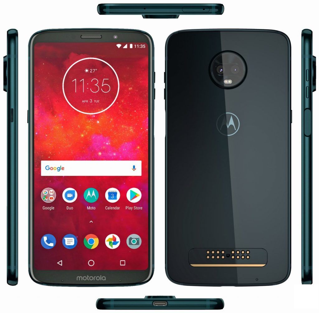 Moto Z3 Play 惠紫配色泄露，配备双后置摄像头和18:9屏幕