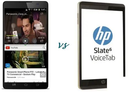 松下P81对比HP Slate 6 Voice Tab比较概览