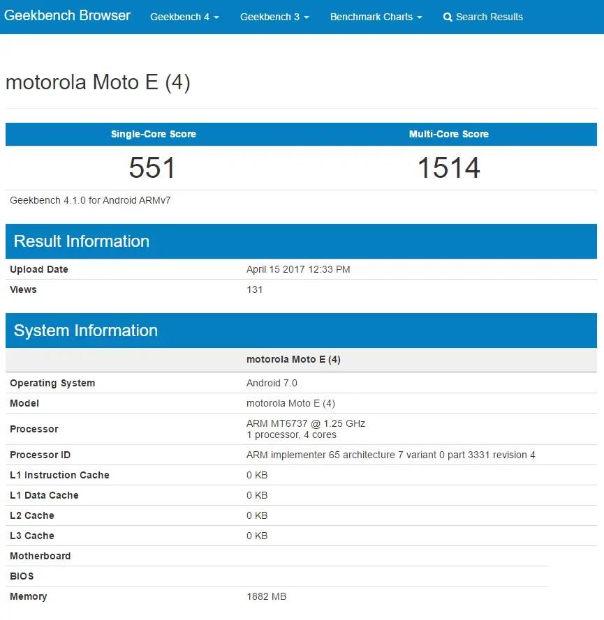 摩托罗拉Moto E4/E4 Plus规格在基准列表中揭晓