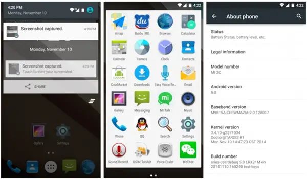 小米为Mi 2和2s发布Android 5.0 Lollipop AOSP