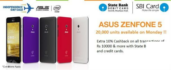 20,000 台华硕Zenfone 5将于8月18日在Flipkart上发售，享有10%现金返利