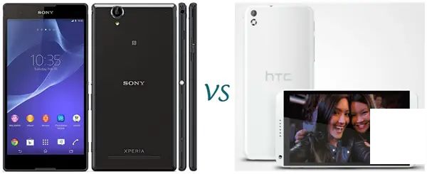 索尼Xperia T2 Ultra VS HTC Desire 816 对比概览：显示、摄像头、硬件等